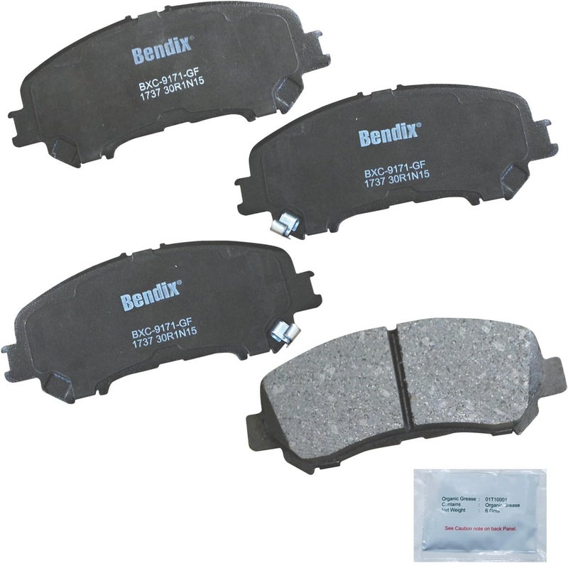 Bendix Priority1 CFC1737 Ceramic Front Brake Pads for Nissan Qashqai 2022-2017, Rogue 2020-2014, Rogue Sport 2022-2017, X-Trail 2020-2017, Renault Koleos 2020-2016 - Image 1